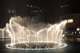 The brand fountain design company has designed a movable music fountain for entertainment
