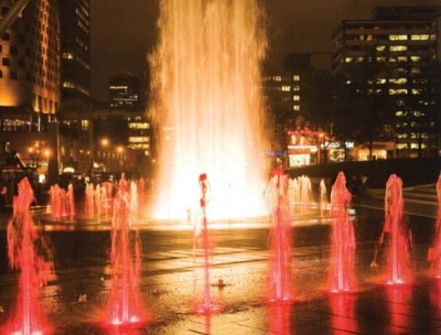 music-controlled fountain
